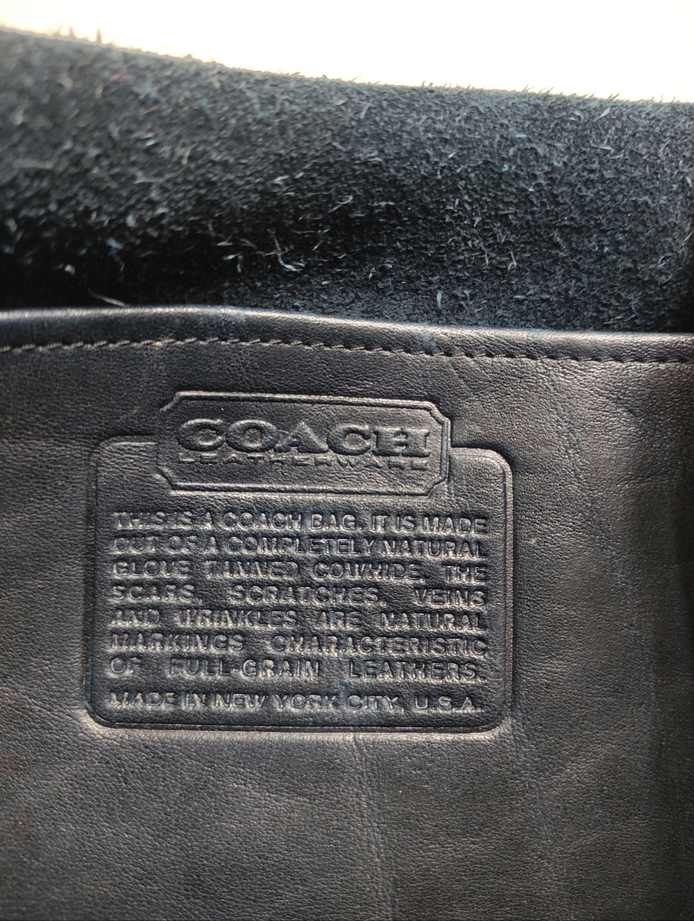 Vintage Coach 9210 Saddle Bag Large Navy Blue - Picture 13 of 16